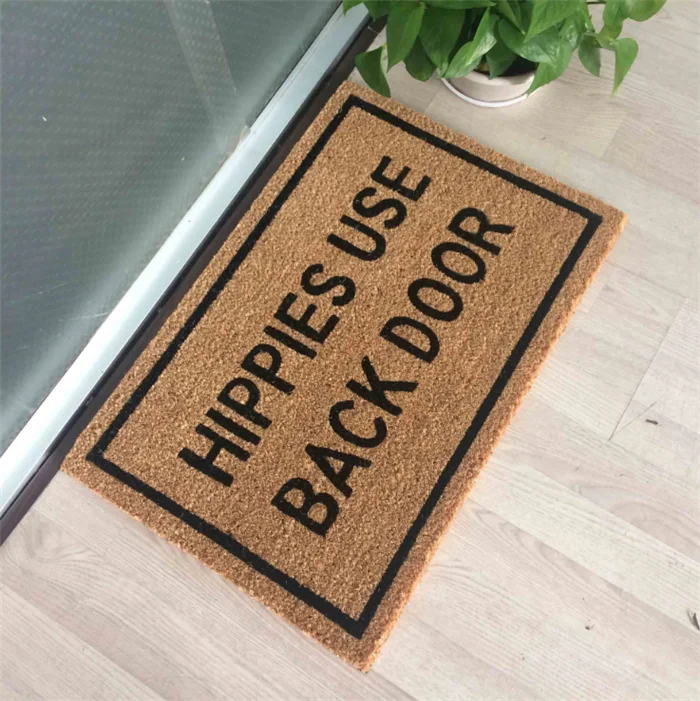 Allnatural Coconut Fiber Coir Doormat Rectangular Hello Doormat 17"*24