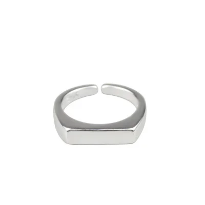 

Unique Geometric Rings Jewelry Glossy Simple Rings For Women Silver 925, As picture
