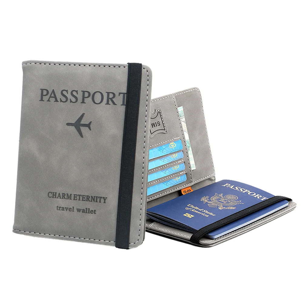 

X-WORLD RTS In Stock Multi Colors Travel PU leather RFID blocking Passport Holder Sim Card Slots Pockets Passport Wallet