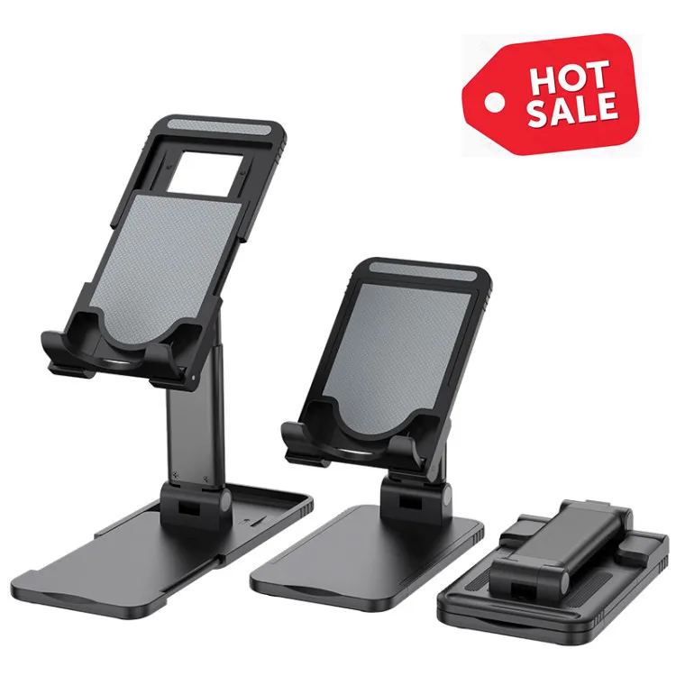 

Factory Price Wholesale Liftable Foldable Mobile Phone Tablets Desktop Stand Holder Cell Phone Clamp Bracket