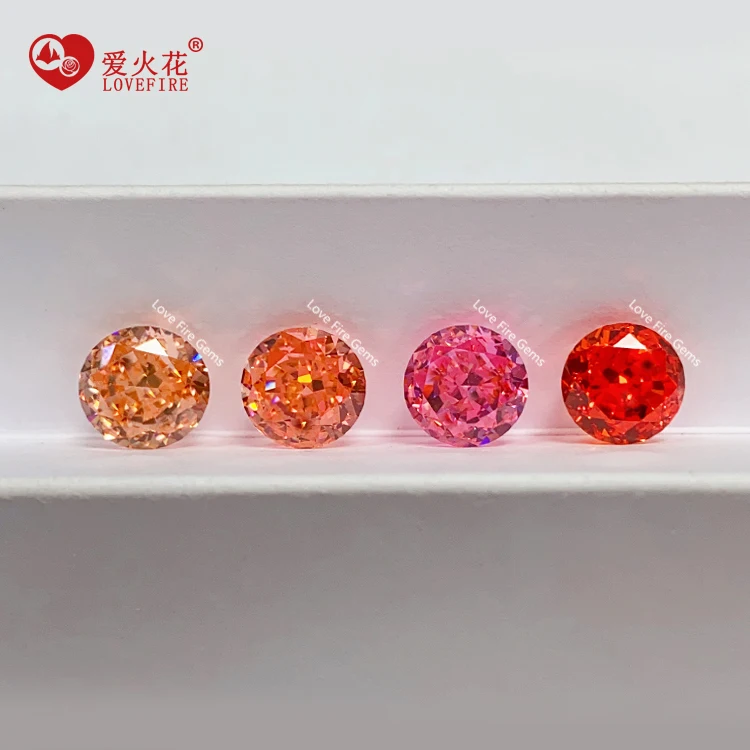 

round brilliant cut wholesale price multicolour synthetic loose gemstone crushed ice cut cubic zirconia stones