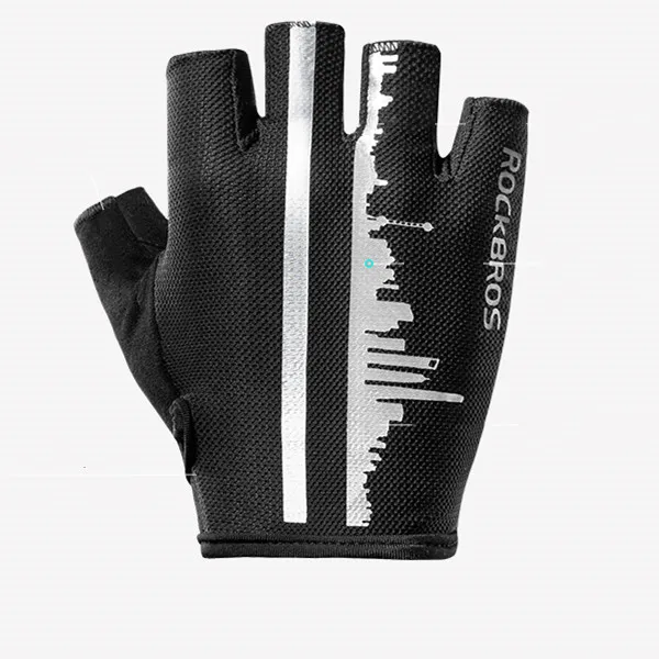 

2021 Cycling Short Finger Gloves Shockproof Gel Pad Cycling Gloves Half Finger Gloves, Black