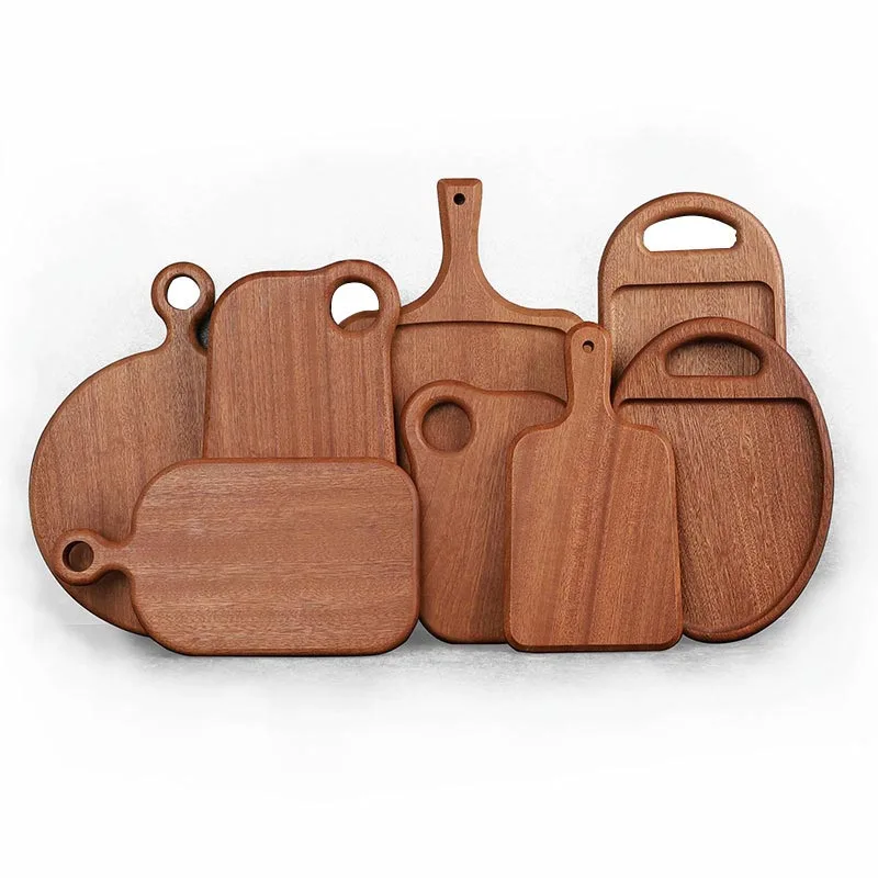 

Kitchen charcuterie board set cheese and meat wooden chopping blocks bamboo wood pizza cutting board with handle