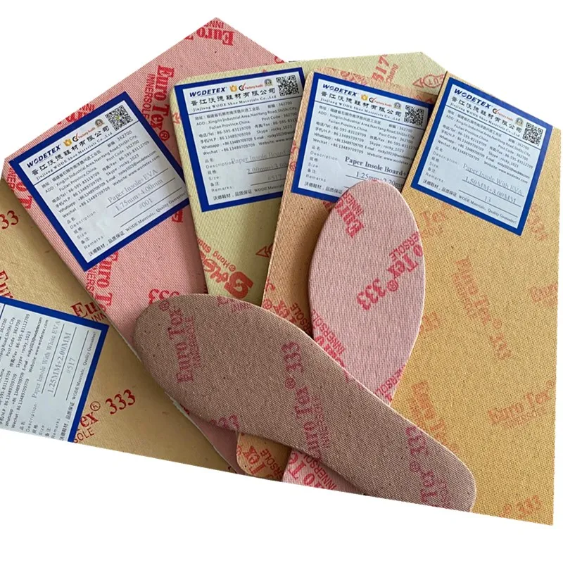 

Wholesales Comfortable and Shock absorption Shoe insoles Anti-Slip Paper Insole Board with EVA, Customized