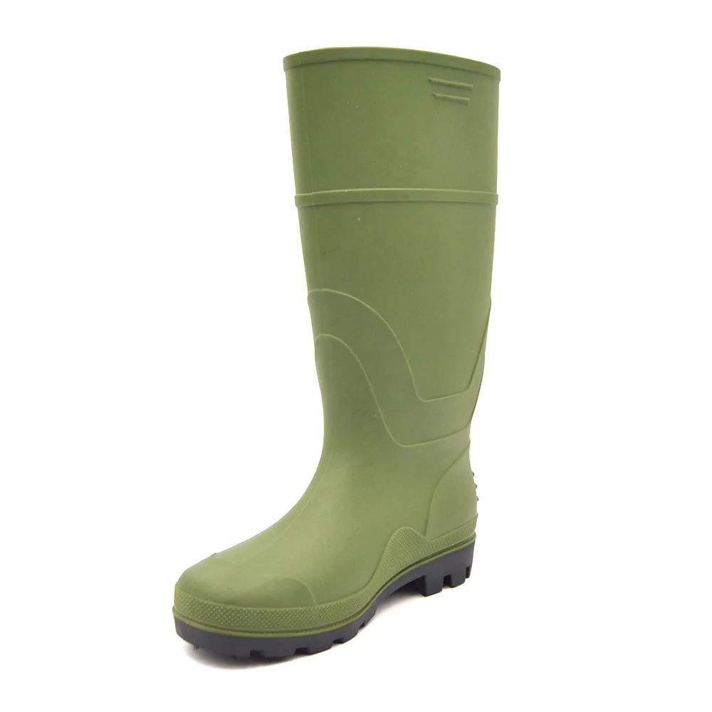 

High Quality Anti-Skidding Green Safety Men Rain Boots Shoes Funky Boots, Black/white/customized