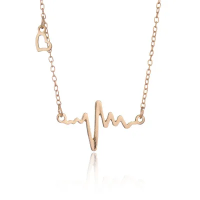 

New frequency sister necklace rose gold plated chain for necklace, As pic