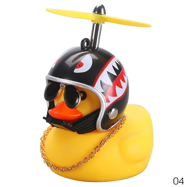 

Standing Duck Bicycle Bell Broken Wind Helmet Small Yellow Duck MTB Road Bike Motor Riding Cycling Accessories Bicycle Duck Bell, As the pictures show