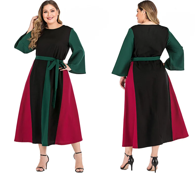 

Wholesale High Quality Fashion Female Spring Elegant Casual Women Plus Size Dress, Multi color