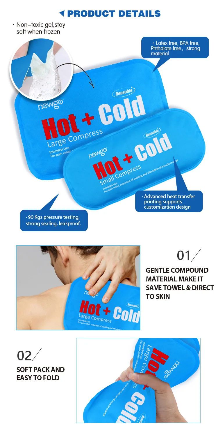 Flexible Ice Packs For Injuries Reusable Hot Cold Compress For Surgery
