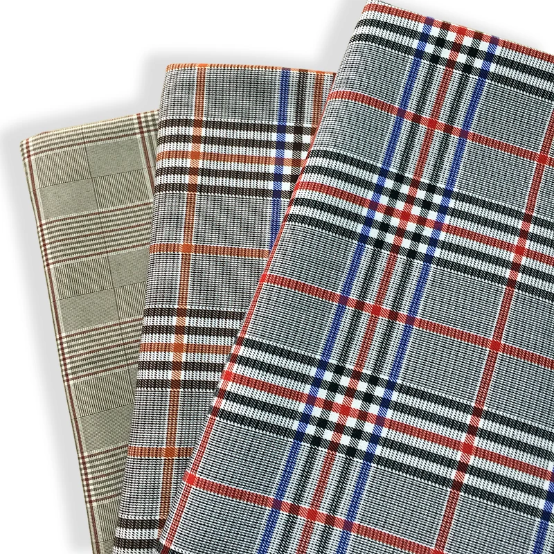 
PARISS fabric supplier polyester woven plaid suit fabric men for wholesale 