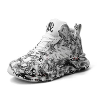 

China factory Personality graffiti Men high quality original basketball sport shoes