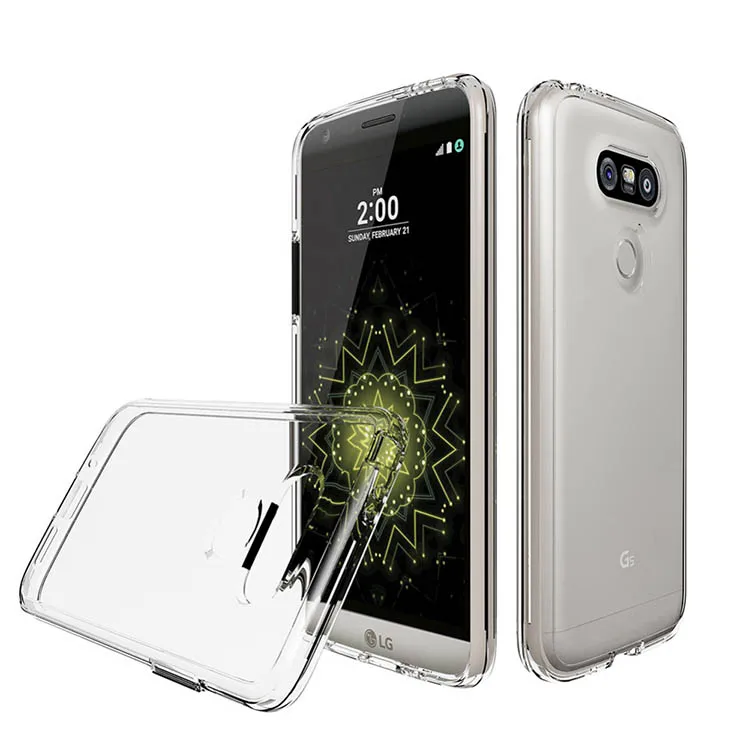 

Luxury Phone Case Crystal Clear Tpu Pc Phonecase Back Cover For Lg G5