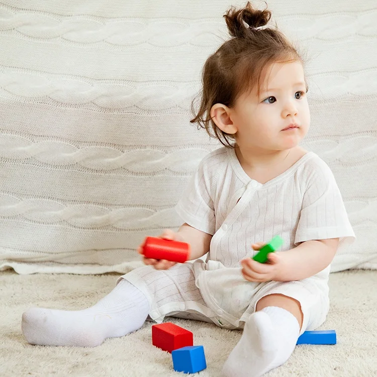 

Pink Blue One-Piece Short Sleeve Bamboo Fiber Baby Rompers Oblique Open Jumpsuit For Baby Girls And Boys Breathable, Light pink,light blue