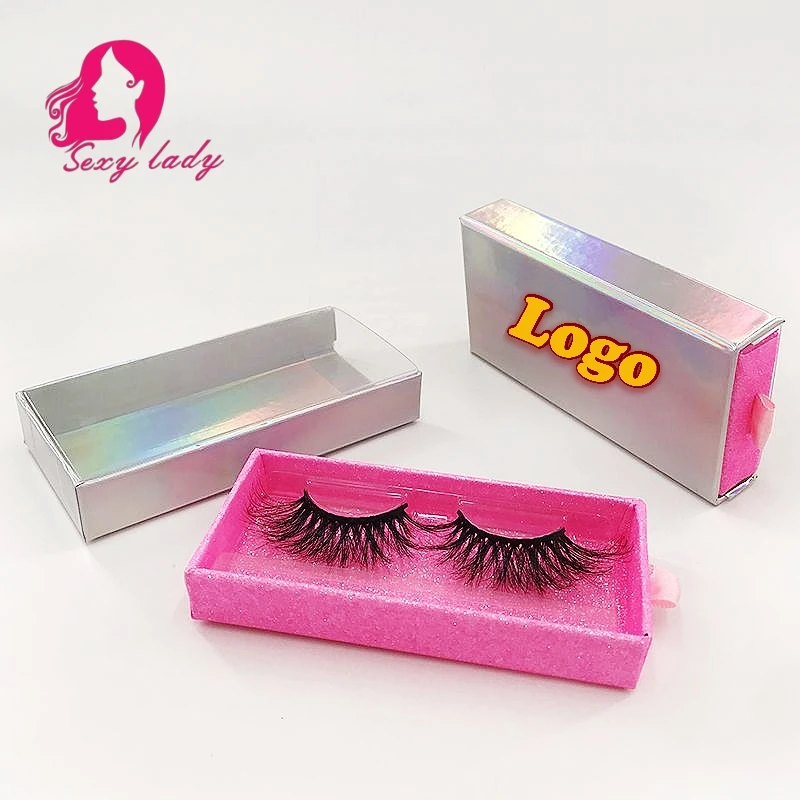 

Transparent PVC Tray Rectangle & Square Drawer Eyelashes Packaging Boxes, Natural black