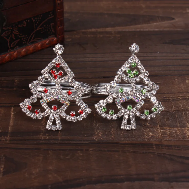 

Jachon manufacturers direct napkin buckles Christmas table decorations napkin ring inset rhinestone dainty napkin ring, As picture