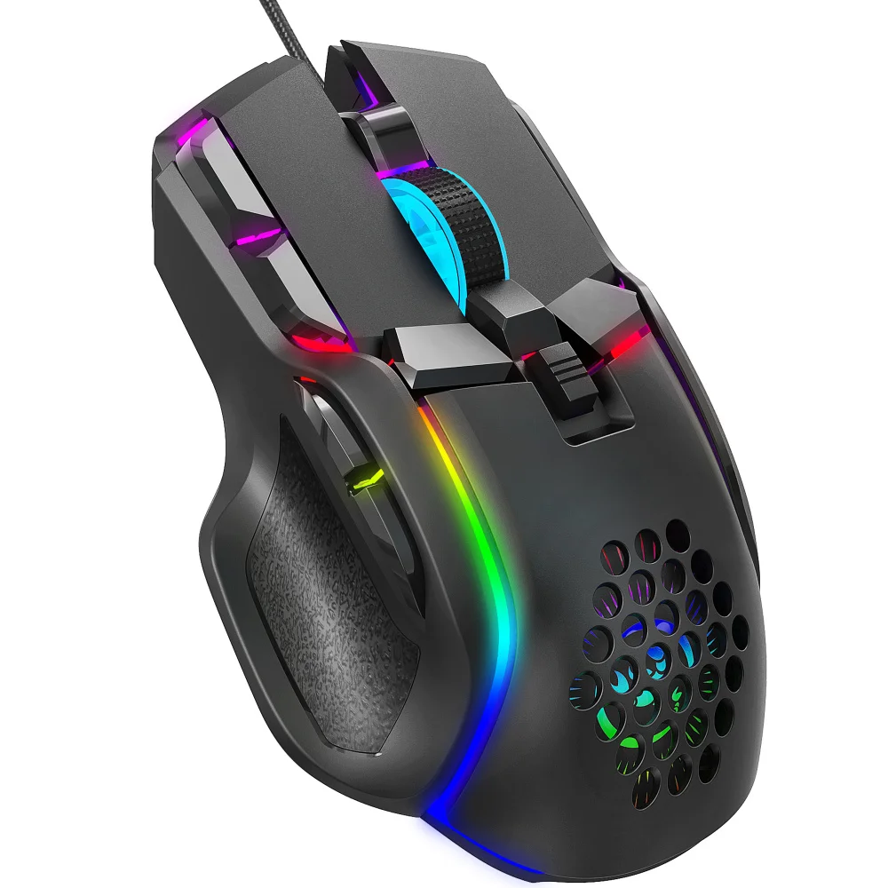 

HXSJ S700 Programming Wired LED Light Magic RGB Gaming Computer Mouse