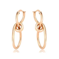 

98785 C205114 xuping fashion simple design gold plated women chain link earring