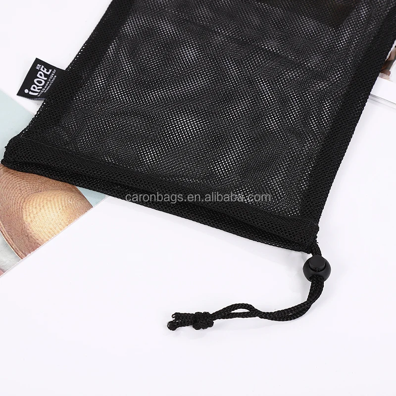 netted drawstring bolsa