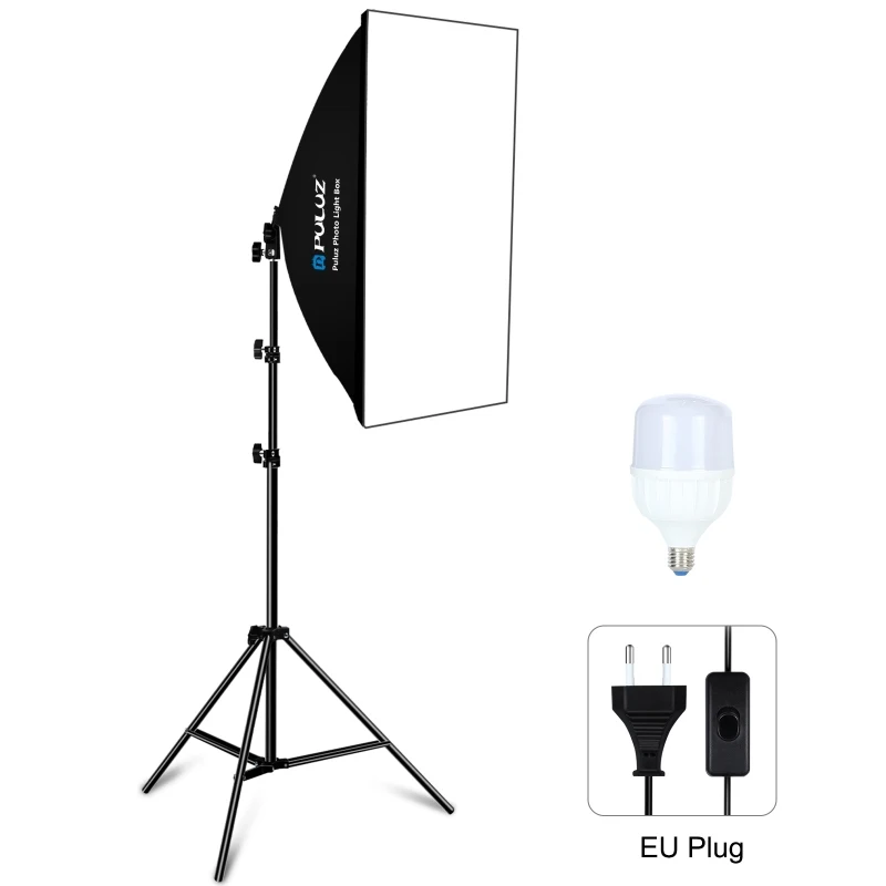 

Hot Selling PULUZ 50x70cm Studio Softbox + 2m Tripod Mount+ Single E27 30W 5700K White Light LED Light Studio Softbox