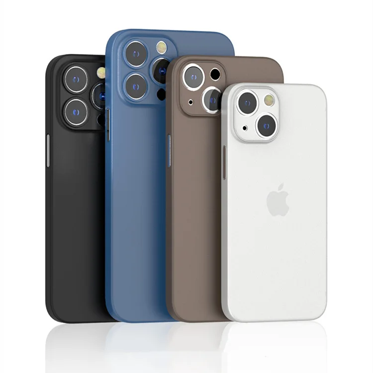 

0.3 mm Ultra Thin Frosted Clear Hard PC Matte Finish Transparent Case for iPhone 11 8 7 plus,For iphone 12 pro max mini case pp, Black, clear, gray