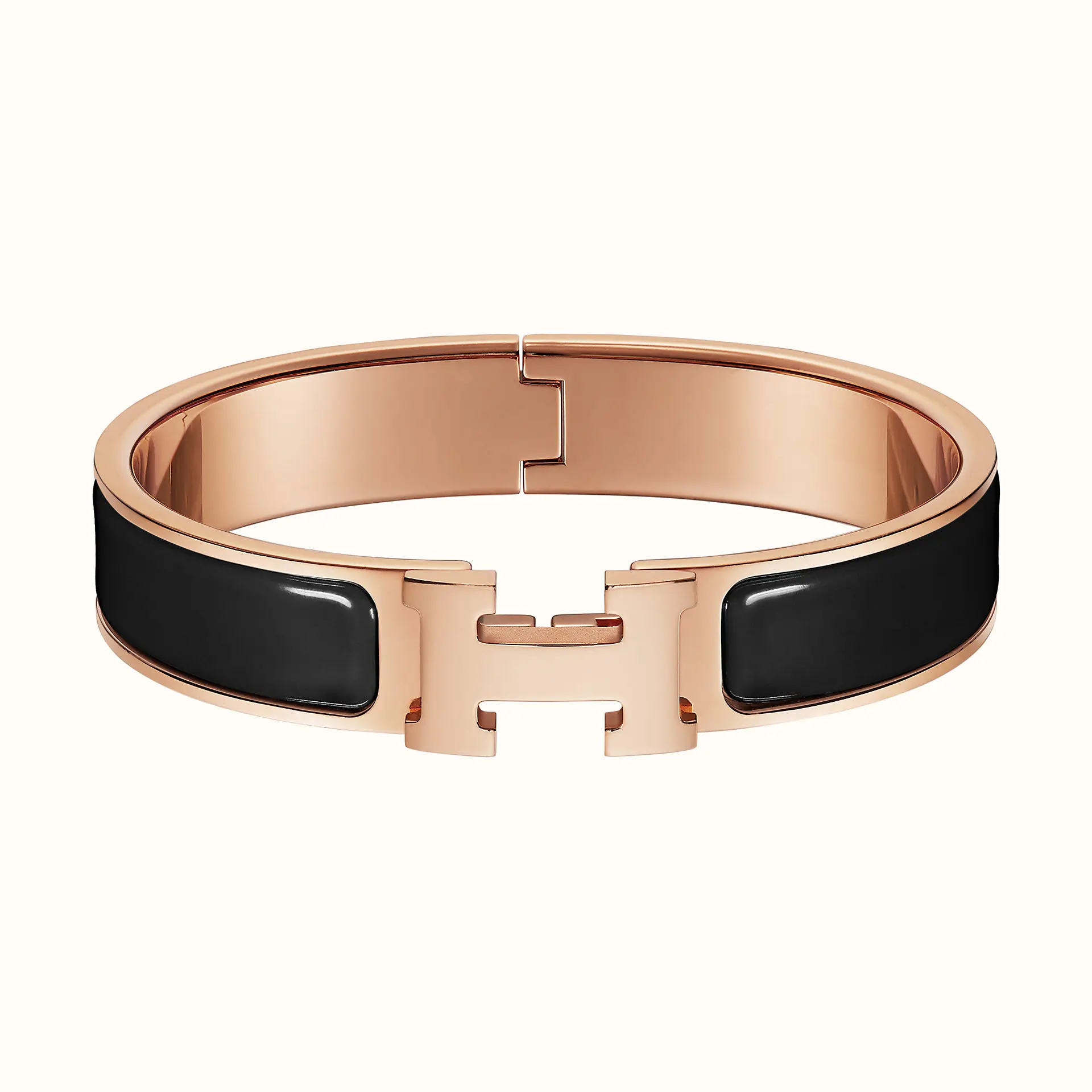 

SHUSHU Hot Sell Wholesale Jewelry Couple Bracelet 2021 Clic H Narrow Bracelet in Enamel and Rose Gold Plating Can Order with Box