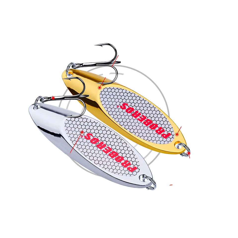 

Fishing tackle 3g 7g 10g 20g 30g 40g 60g hard bait silver gold trout bass saltwater metal spoon fishing lure