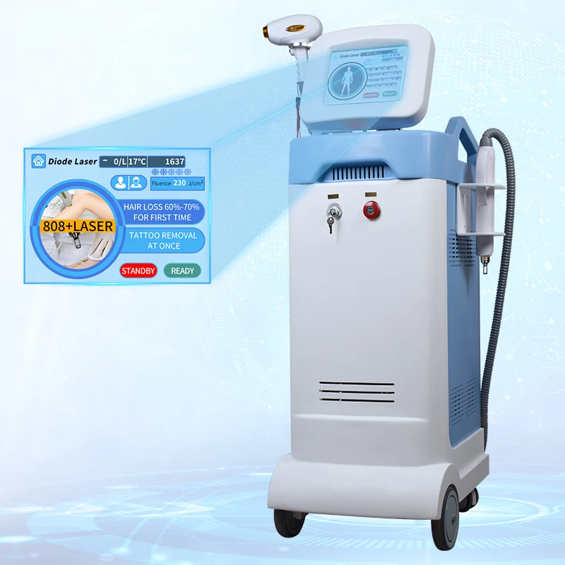 

2021 new arrival home use 808nm diode laser hair removal machine pico picosecond laser for tattoo removal for skin care with ce, White in standard, free to change