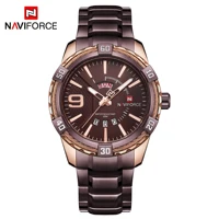 

New Luxury Brand NAVIFORCE 9117 Men Sport Watch Men's Quartz 30M Waterproof Clock Man Full Steel Auto Date Military Wristwatches