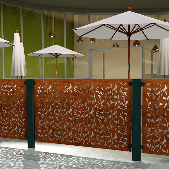 Corten Steel Decorative Laser Cut Metal Steel Screen Panels Perth Laser