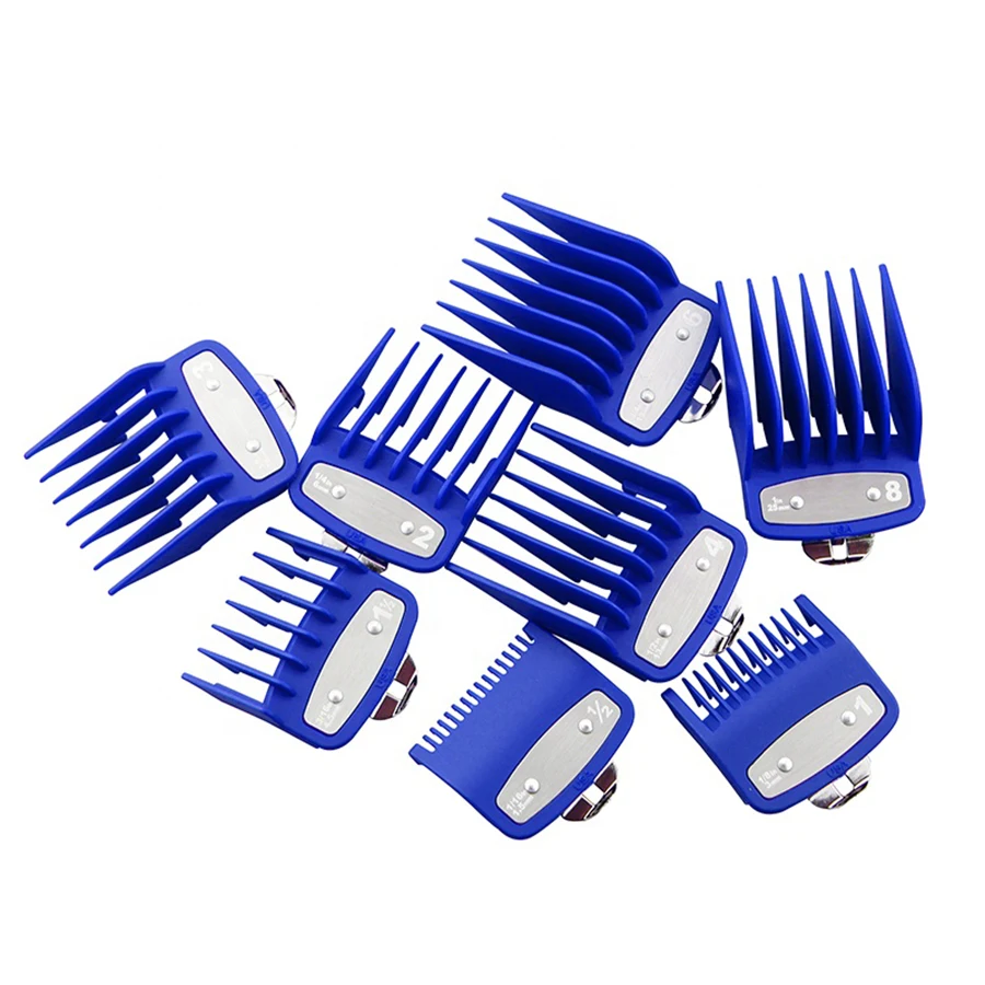 

8pcs Set Hair Clipper Comb Guard Plastic Hair Cutting Trimmer Comb Guide Universal Hair Clipper Limit Comb