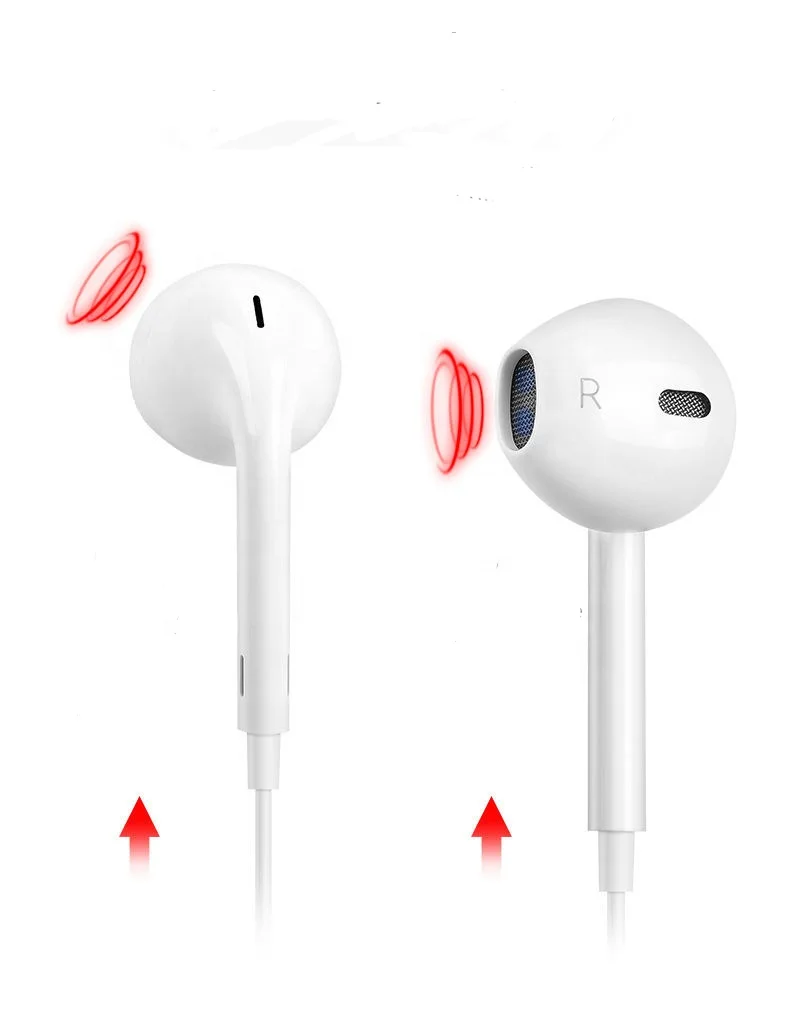 

wired type c earphones headphones for Huawei for Samsung Usb type c earphone earbuds for mobile phone, White