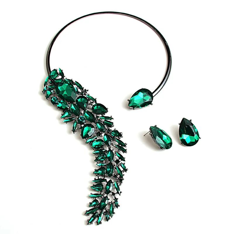 

AS New Fashion Colorful Gemstone Hook Collar Necklace, Orange, hole blue, pure white, rose red