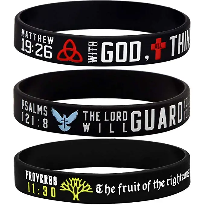 Woordvoerder helemaal Omkleden Power Of Faith Christian Bible Verse Silicone Bracelets - Religious Rubber  Wristbands With Cross Symbols - Buy Bible Verse Bracelet,Christian Wristband ,Religious Rubber Wristbands Product on Alibaba.com