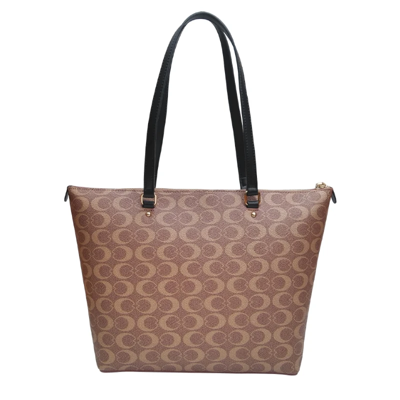 

Custom Printed Logo Lock Handbag PU Lady Hand Bags Leather Shoulder USB Tote Bag Bolsos De Mano De Lujo Para Mujer with Zipper, Khaki