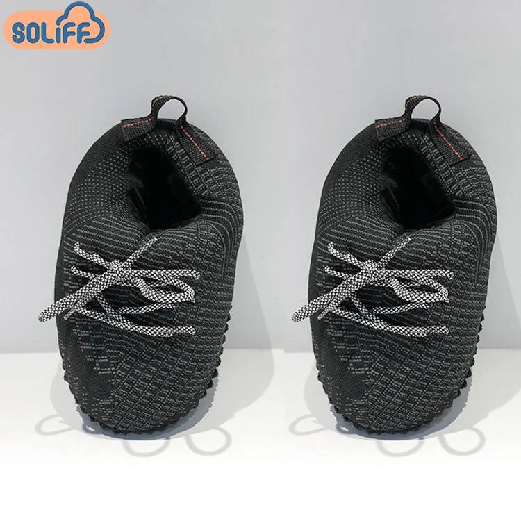 

New winter black and white yeezy sneakers plush slippers bread full sky star reflective couple chubby shoes