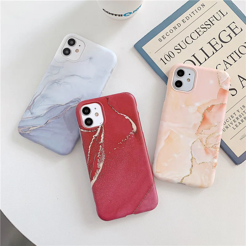 

Marble Cases For iPhones Soft IMD Marble Patterns Phone Cases For iPhone 12 11 Pro Max