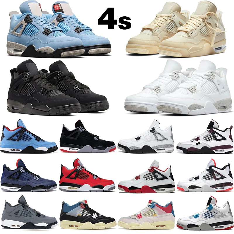 

High Quality Air Brands Shoes AJ 4 Outdoor Jordon Shoes Sneakers Chaussures De 4s Basketball Shoes, Many colors