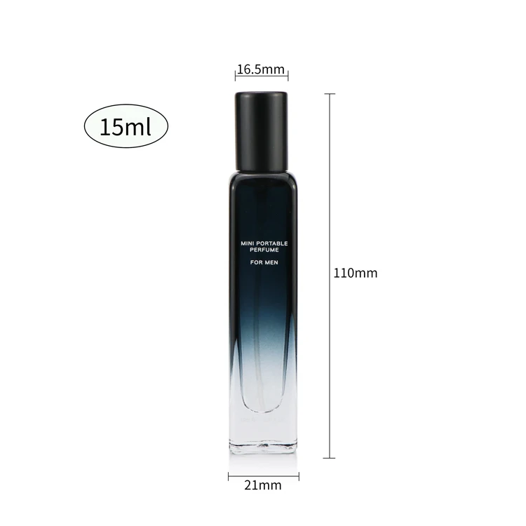 Wholesale Perfume Vials 15ml Square Gradation Black Luxury Empty Spray ...