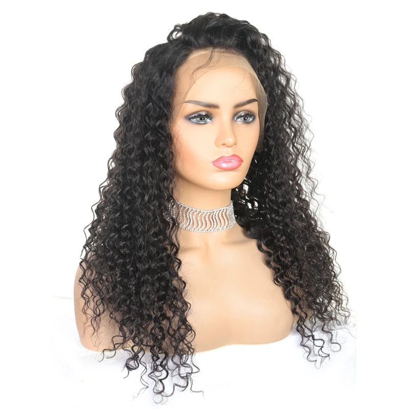 

HD Brazilian Kinky Curly 4*4 Front Lace Human Hair Wigs, 14-24 inches for Women