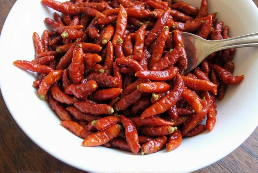 Different types of dried chile peppers