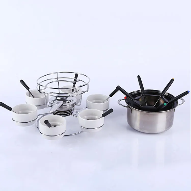 

Amazon Hot Sale Electric Chocolate Fondue Pot Stainless Steel Chocolate Fondue Set