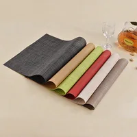 

Fashion 1pcs PVC Placemats Heat Resistant Table Placemats Washable Easy to Clean Dining Table Mat Non-Slip Coaster Pad