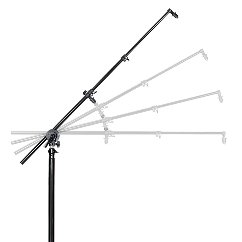 

Telescopic Reflector Holder Extendable Boom Arm 360 Degree Swivel with Adjustable Length for Photo Studio Product and Portrait