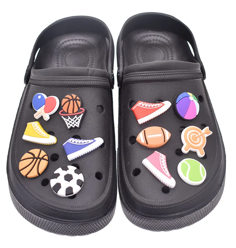 

Wholesale PVC Shoe Charms Character America NFL Football Shoe Decoration Wristband Accessories Birthday Party For Kids, Accept customized