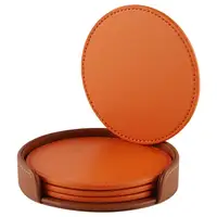 

wholesale custom beer bar wedding favors gifts leather coaster for Entertainment/KTV/gambling Brown and orange are in stock