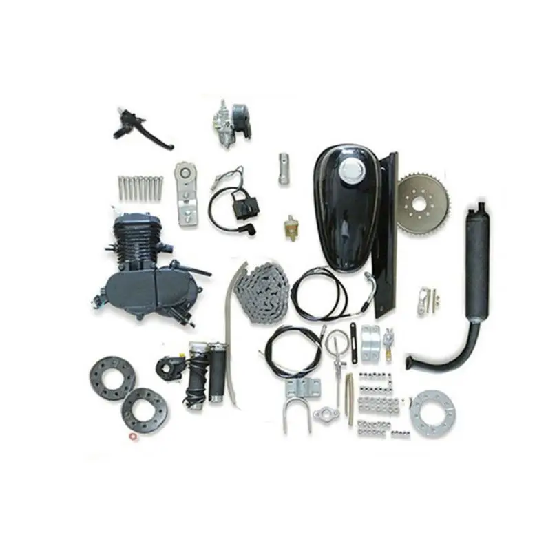 Electric start 48cc 49cc 50cc 60cc 66cc f80 80 cc 2 stroke gas bike gasoline motor 80cc engine on bicycle