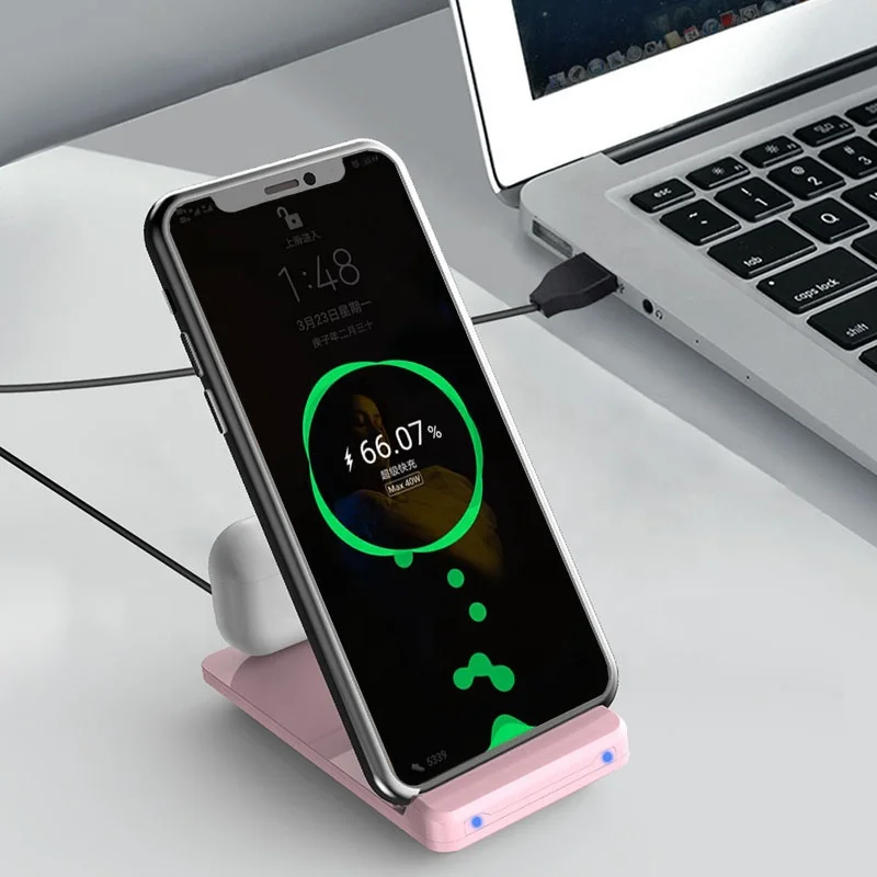 

TOYOUMI Best Seller Newest Fast Charging Folder Qi 15W Wireless Charger for iphone