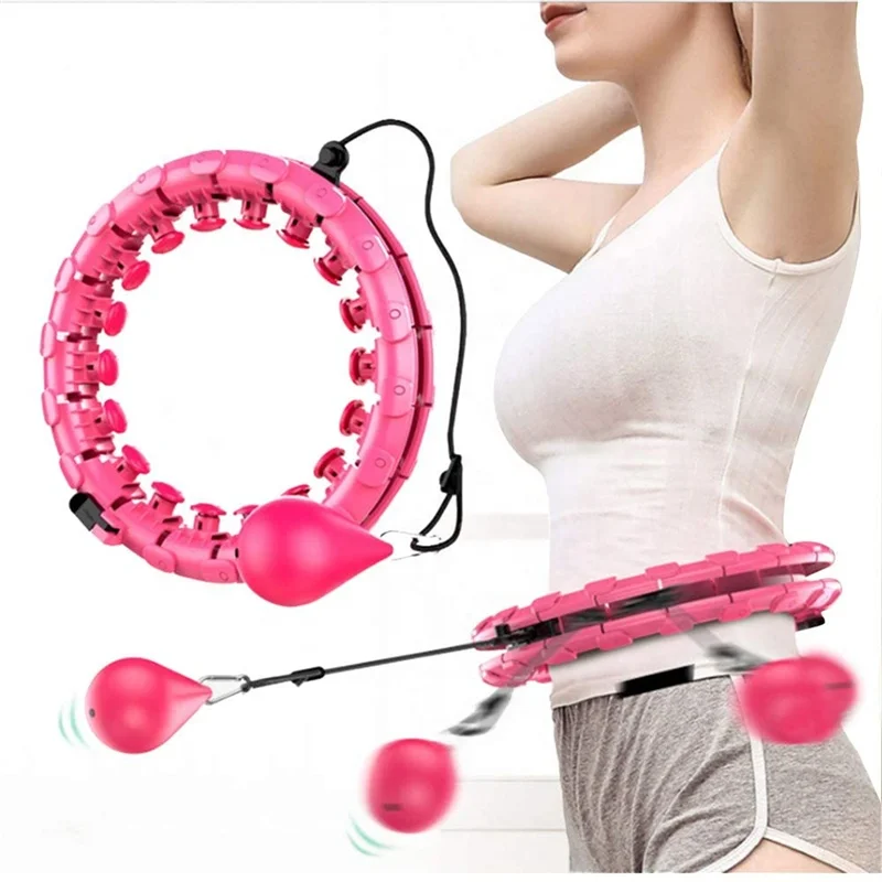 

New Smart Fitness Detachable Adjustable Loss Weight Hula Hoops with Exercise Ball Auto-spinning