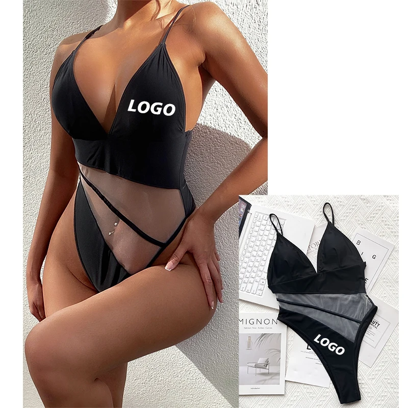 

Free Shipping Women's fashion one piece swimsuit manufacturer customized high quality sexy beach swimwear with your own LOGO