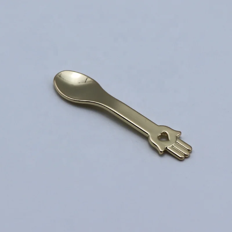 
Creative styles 60mm metal luxury silver/rose gold cosmetic cream spoon 